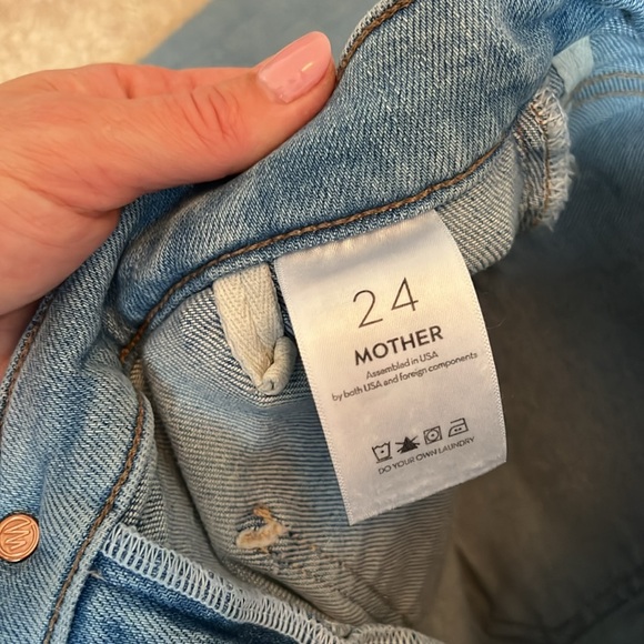 Mother Patch Pocket Undercover Sneak Wide Leg Jeans - Picture 5 of 9